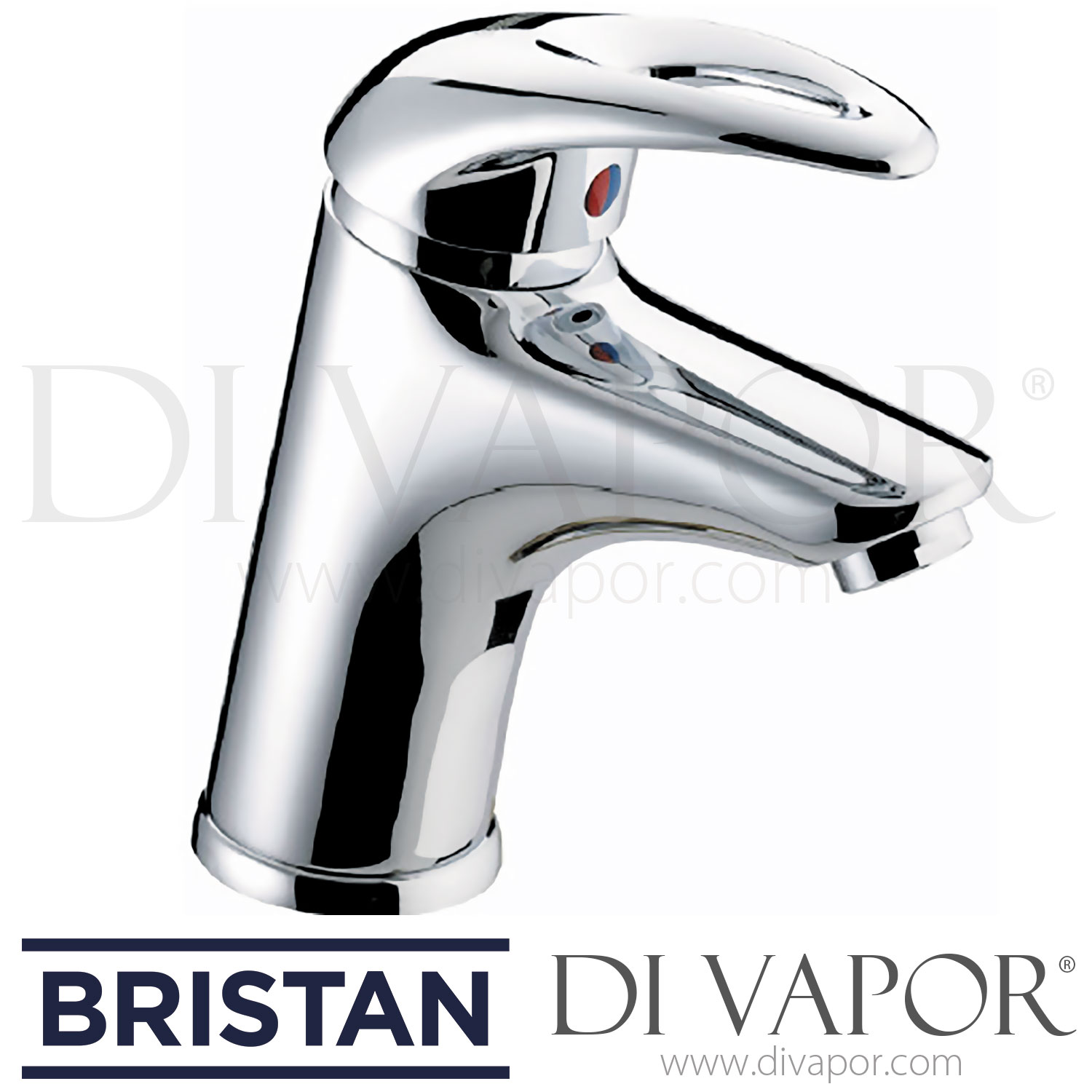 Bristan J BAS E4 C Java Basin Mixer with Clicker Waste 4 Litre Flow